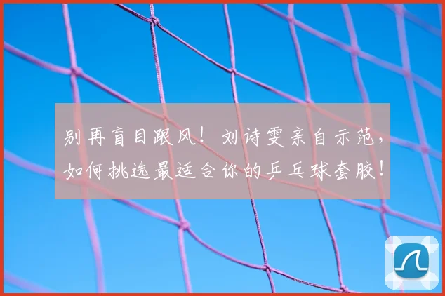 别再盲目跟风！刘诗雯亲自示范，如何挑选最适合你的乒乓球套胶！